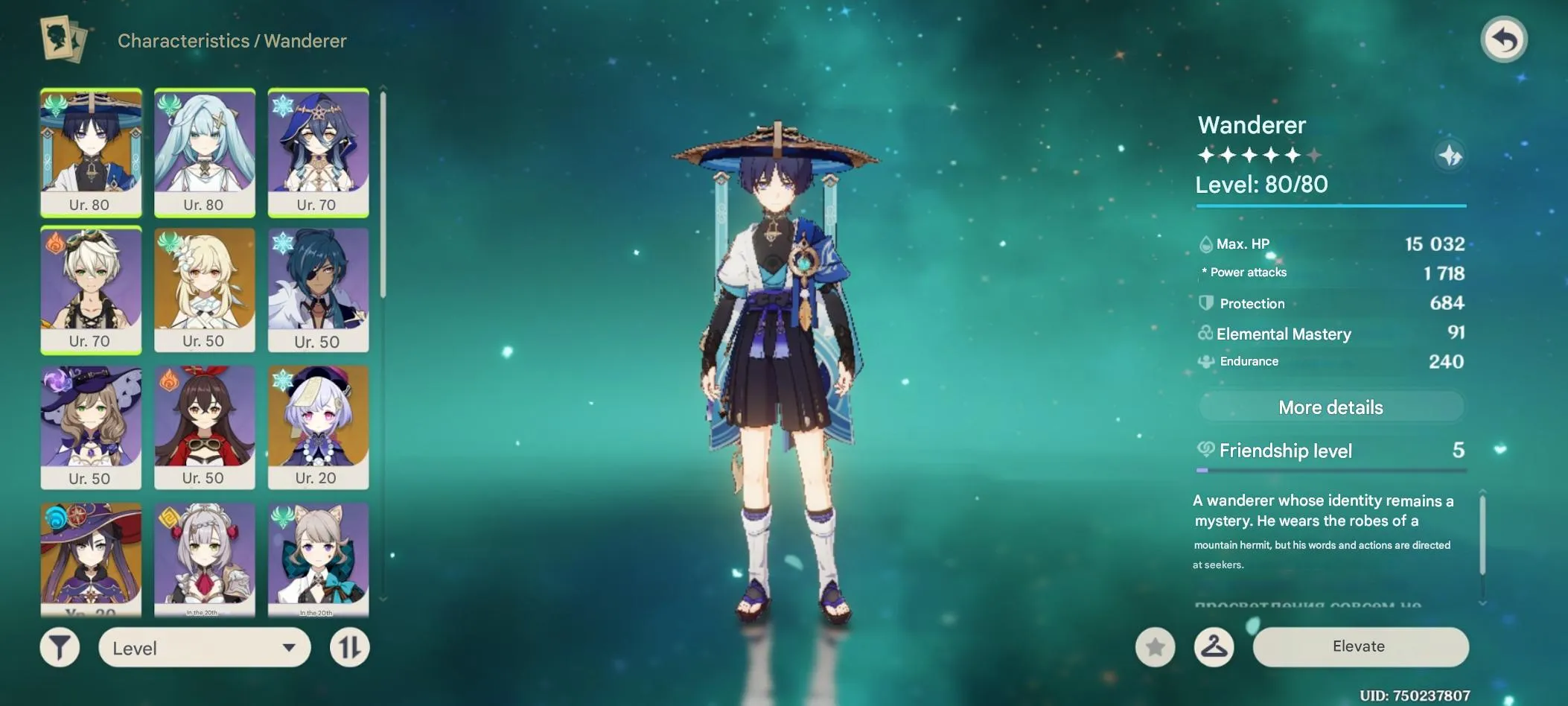 GI1371 Wanderer C2 + Tulaytullah, Faruzan C6, Layla C6, Mona C1, Beidou C6 